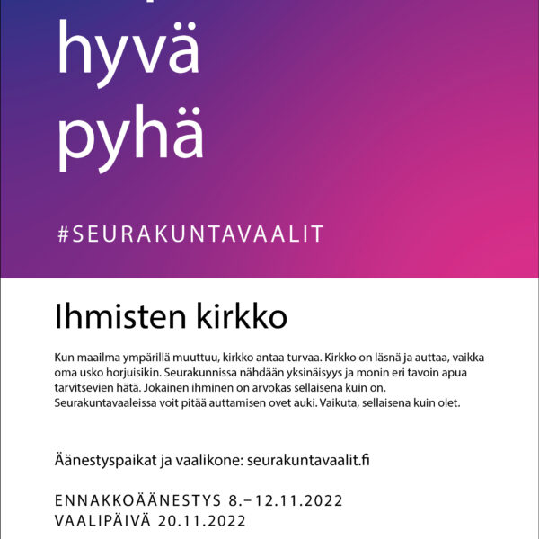 Seurakuntavaaleissa pääset vaikuttamaan